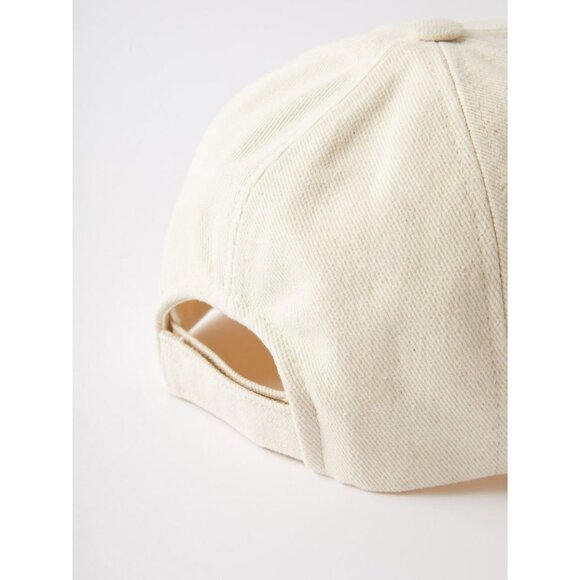 ISABEL MARANT Tyron Logo-Embroidered Cotton-Twill  Baseball Cap In Ecru Black  5 - Picture 4 of 8